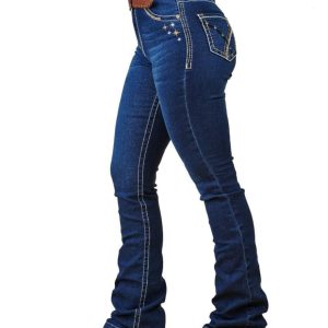 Calça Jeans Feminina Docks Bordada